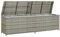 Festnight Garden Storage Box, Extra Large Garden Storage Box, Rattan Storage Box, 200x50x60 cm Grey