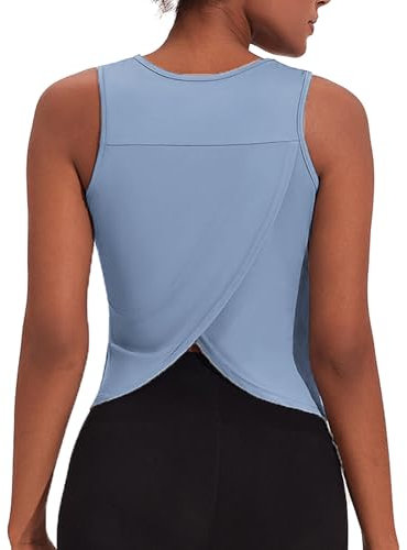 Weardear Damen Tank Top Sommer Sports Shirts Oberteile Frauen Open Back Tank Tops Training Racerback Fitness S-XXL