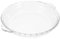 Lurrose Plat de cuisson rond en verre de 20,3 cm avec poignées, plat à flan en verre pour la cuisson de tartes aux fruits, quiches au four à micro-ondes