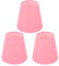 TOWEBOORY Paralume in Tessuto 3 Pezzi, Paralumi da Parete Paralume Piccolo Lampadario Paralume in Tessuto di Stoffa E14 Paralume Moderno in Tessuto Parapolvere(Rosa)