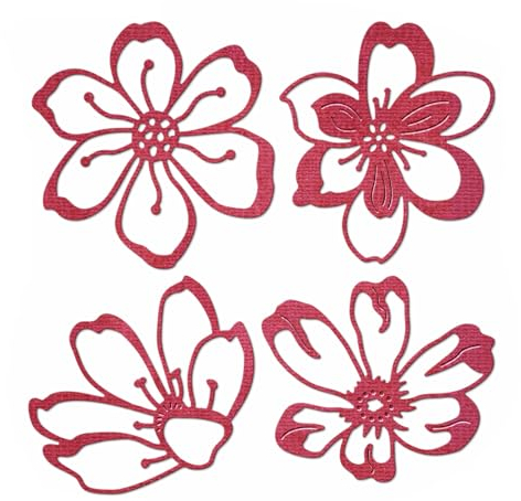 XMZZMX Metall-Stanzformen mit sechs Blütenblättern für Kartenherstellung, Papierprägung, Vorlagen, Aufbewahrungstaschen, Zubehör, Fotorahmen, Album, DIY, Scrapbooking, Schablonen-Sets