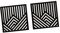 MagiDeal 2 Stück geometrische Holz Wandkunst Boho abstrakte Wanddekoration Holz abstrakte Wandpaneele für Schlafzimmer Home Office Dekoration, Schwarz