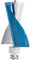 WooDerson 500W Windkraftanlage Komplettset Vertikal, Elektromagnetismus Steuerung Windturbine, Raddurchmesser 0.4m, Windgenerator Für Booten, Pavillons, Hütten, IP67 (Weiß+Blau 12V)