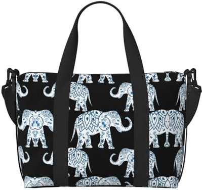 Elephant Seesack für Reisen – leichte persönliche Gegenstände, Reisetaschen, Turnbeutel für Damen und Herren, Schwarz, Einheitsgröße