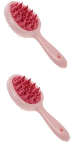 Beavorty 2 Pz Pettine Per Shampoo Scrubber Per Il Capelluto Per La Forfora Spazzola Per Shampoo Massaggiatore Per Lavaggio Lavatrice Per Lavasciuga Abs Rosa