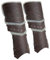MDFCZXP Steampunk Half Chaps Gamasche Nubukleder Schnalle Riemen Mittelalter LARP Stiefel Schuhüberzug,Braun,48cm