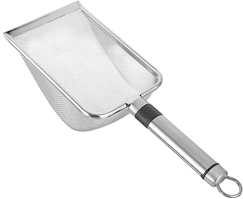 BELLIFFY Pet Reptile Litter Scoop Aus Edelstahl Und Robuster Kotschaufel Für Reptilien Mit Filterdesign Für Müheloses Reinigen Von Tierstreu Für Schildkröten Eidechsen Und Mehr