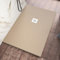 Piatto Doccia 80x140 cm Marmoresina Beige-Grigio Effetto Pietra Ultraslim Antiscivolo