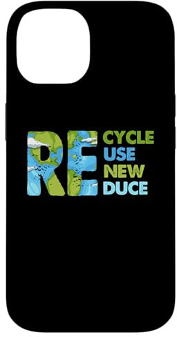 Hülle für iPhone 14 Recycling Use Renew Reduce Umweltfreundliche Botschaft zur Erde