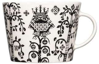Iittala Becher Taika aus Vitroporzellan, Farbe: Schwarz und Weiß, Maße: 11,8x9,8x7,4 cm, Inhalt: 0,3l, 1070915