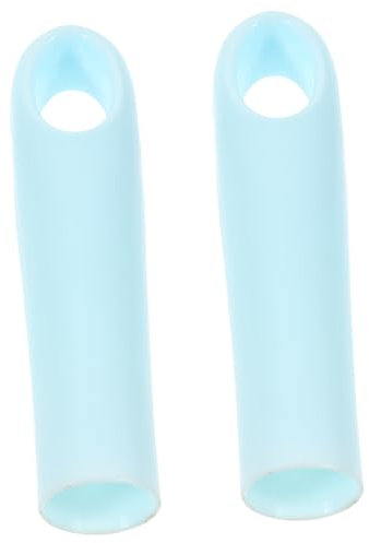 FOMIYES 2pcs Broom Handle Grip Replacement Caps 19mm Mop Stick Handle End Covers Plastic Lake Blue Repair Supplies