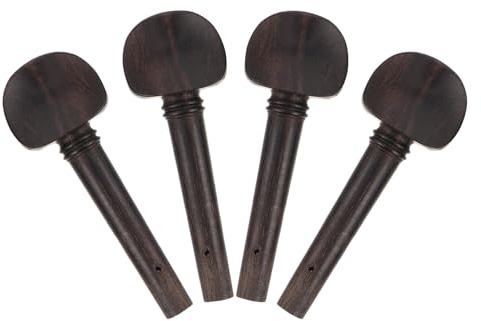 Garneck 4stücke Holzwirbel als Ersatzteile für -violinen Robustes Material für Langlebigkeit und Hervorragende Klangleitung Kompatibel für Violinen Einfache Installation und Präzises
