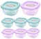 Bocs d'aliments pour bébé en verre réutilisables, 8pcs pour bébés contenants de nourriture 120 ml carrés et pots PP non toxiques empilables avec couvercle et échelle, contenants de rangement fuite po