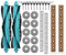 Hauptseitenbürste, Hepa-Filter, Mopp-Staubbeutel, Kompatibel Mit Cecotec, Kompatibel Mit Conga, 11090 Spin Revolution, Ersatzteil For Staubsauger(44pcs)