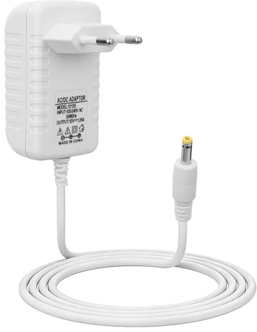 Swiftctrl 15W Netzteil kompatibel mit Echo Dot 3/4/5 Gen, Echo Show 5 (1./2. Gen), Echo Spot, Echo Dot Kids Edition, 12V/1.25A Ladegerät Netzadapter mit 1.5M Ladekabel, Weiß