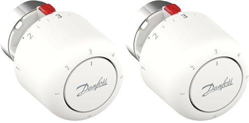 Danfoss Aero RAV Click, Thermostatkopf mit eingebautem Sensor, 34 mm Halsdurchmesser (Packung mit 2)