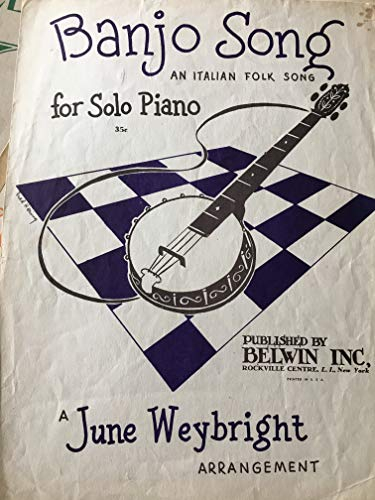 Banjo Song an Italian Folk Song for Solo Piano