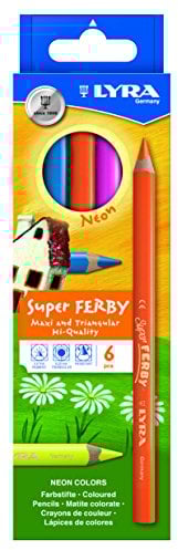 LYRA 3721063 4084900451328 Super Ferby Neon Kartonetui mit 6 Farbstiften, Sortiert