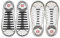 INMAKER Cordones elásticos de silicona sin nudos para zapatillas de correr para niños y adultos, 2 unidades, Adult(16pcs), Negro y blanco