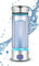 LevelUpWay - Botella de agua con generador de hidrógeno de vidrio, tecnología SPE PEM, ionizador de agua