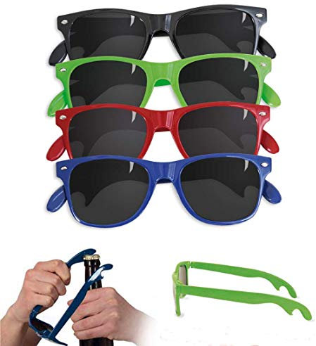 KarnevalsTeufel.de Party-Brille, Öffner-Brille, Spass-Brille, farblich Sortiert (Rot)