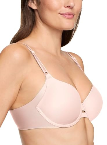 Warner's Women's No Side Effects Underarm-Smoothing Comfort Underwire Lightly Lined T-Shirt Bra 1356, Rosewater, 40D
