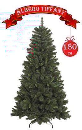 Eurobrico Albero di Natale Tiffany Artificiale Colore Verde, Folto e Pieno di Rami (180 cm 625 Rami)