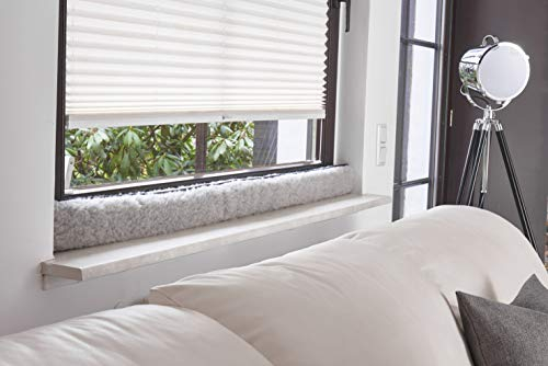 K. & N. Schurwolle 551 Schurwoll-Zugluftstopper für Fenster 100 cm, Grau