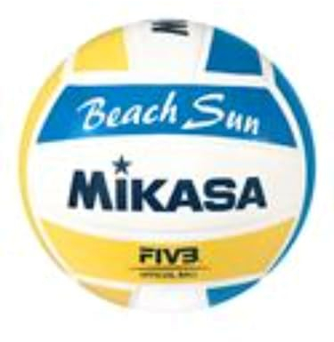 MIKASA BALLONE Beach Volley VXS- BS V3, Unisex Erwachsene, weiß/hellblau/gelb, 5