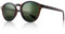 SUNGAIT Damen Retro Polarisierte Sonnenbrille Mit TR90 Rahmen Sonnenbrille Vintage Round Style für UV400 Schutz(Bernstein/Grün)-SGT166