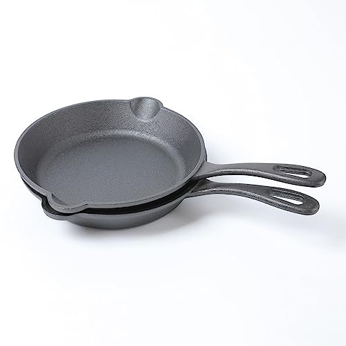 HAWOK Bratpfanne, Gusseisen, Durchmesser 20,3 cm, 2 Stück