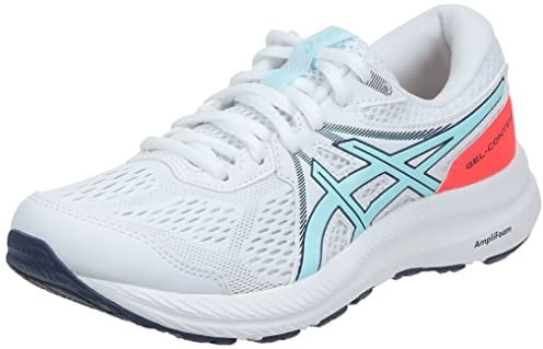 ASICS Damen Gel-Contend 7 Laufschuh, White Clear Blue, 44 EU