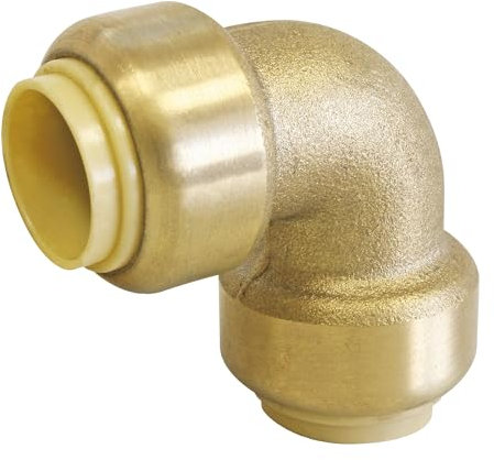 SOMATHERM FOR YOU, Coude laiton égal à clipser pour tubes cuivre, PER ou multicouche Ø14 mm, montage rapide et facile, raccord auto-étanche, durable, pression max 4 bars, température 90°C