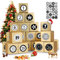 Adventskalender zum Befüllen, 24 Adventskalender Boxen, Weihnachtskalender Selber Basteln Schachteln, Adventskalender Geschenkboxen mit Zahlenaufklebern, DIY adventskalender Karton Gold