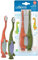 Dr. Brown's Kleinkind-Zahnbürste, Dinosaurier, Grün und Orange, 2er-Pack