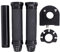 HouYeen 7/8 Zoll 22 mm Motorrad Fahrrad Lenker Handgriff und Drossel Drehrohr schwarz links rechts Paar