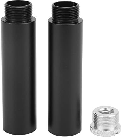 2pcs Mic Holder Extension Rod Set,Adjustable Aluminium Alloy Stand Extenders,5/8In Female to 5/8In Male Microphone Extension Pipe,Microphone Holder Upgrade Parts