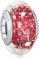 LaMenars Leuchtend rosa gewelltes Glas Charm 925 Sterling Silber Perlen passend für Armbänder, Halloween Geburtstag Schmuck Geschenke Frauen Mädchen