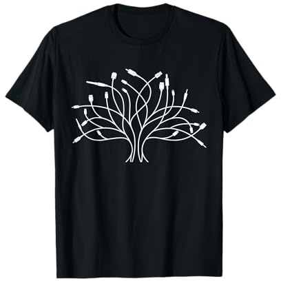 Tech Tree Kabelmanagement Technischer Support T-Shirt