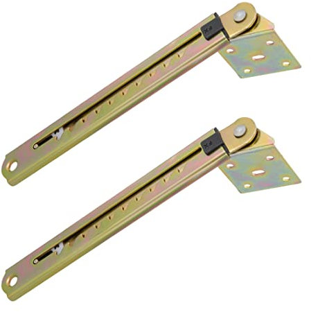 PATIKIL 250mm Longitud Doble Ángulo Elevación Barra Escritorio, 10 Engranaje Ajuste Bisagra Soporte