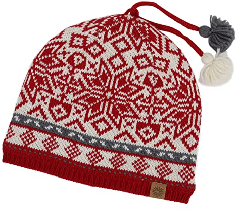 ICEWEAR Holmenkollen Norwegermütze mit Quaste (Rot)