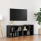 WIFESE Meuble TV Noir 104x30x52 cm Aggloméré Meuble Television Style Industriel Table TV Support de TV Décoration Salon Etagère Rangement Magazines Livres Plantes Cadres Photo