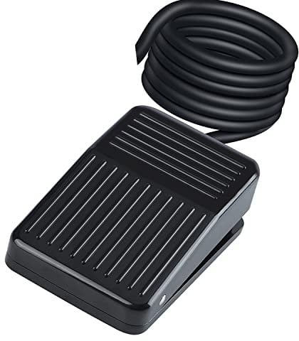 Interruttore a pedale, interruttore a pedale istantaneo AC 250V 10A SPDT Nero senza controllo a pedale CNC per l' industria NC con superficie in gomma antiscivolo