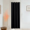 PONY DANCE Black Door Curtain Blackout - 90 Inch Drop Front Door Curtain Blackout Sounproof Themal Insulated Panel for Living Room, Bedroom, Kitchen, Nursery Room