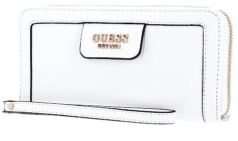 GUESS Eco Angy SLG Large Zip Around Wallet White