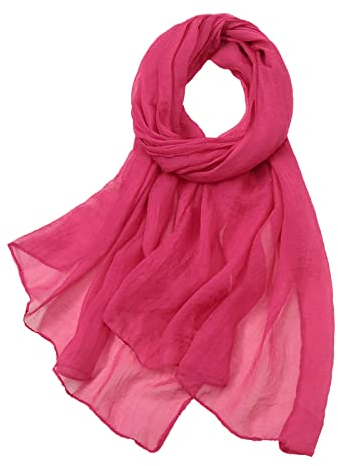 Dorjuli Damen Schal Stola Halstuch Sommerschals- Einfarbig Schal Eleganter Boho Schulter-Tuch Schals für Frauen Leichter Seidenschals Damen eide Leicht Seidentuch Bandana