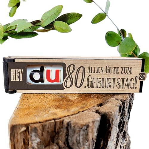 80 Geburtstag - Schokoriegel Geschenkbox inkl. Duplo - 80 Geburtstag Deko, Geschenkideen zum 80 Geburtstag, 80 Geburtstag Frauen, 80 Geburtstag Männer, 80 Geburtstag Geschenk