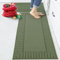 BEQHAUSE Kitchen Rugs Washable Kitchen Mats Floor Non-Slip Kitchen Mats Absorbent Kitchen Runner with TPR Non Skid Backing,Set of 2(50X76cm+50X122cm,Green)