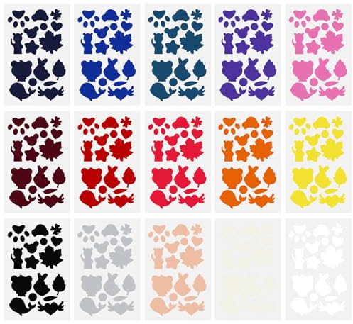 INNAL 15 Stück Flicken Selbstklebend Stoff Daunenjacke Flicken Reparaturset Flicken Daunenjacke Waschbares Reparaturflicken Selbstklebend für Jacken Zelte Oberbekleidung Schlafsäcke (15 Farben)