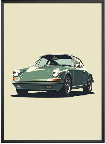 MJ-Graphics - Auto-Poster Porsche 911 - Bild mit schönem Auto Klassiker | Wandbild Din A3 in Galerie Qualität mit extra dickem 300g Posterpapier - FineArt Kunstdruck ohne Bilderrahmen